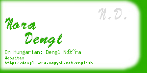 nora dengl business card
